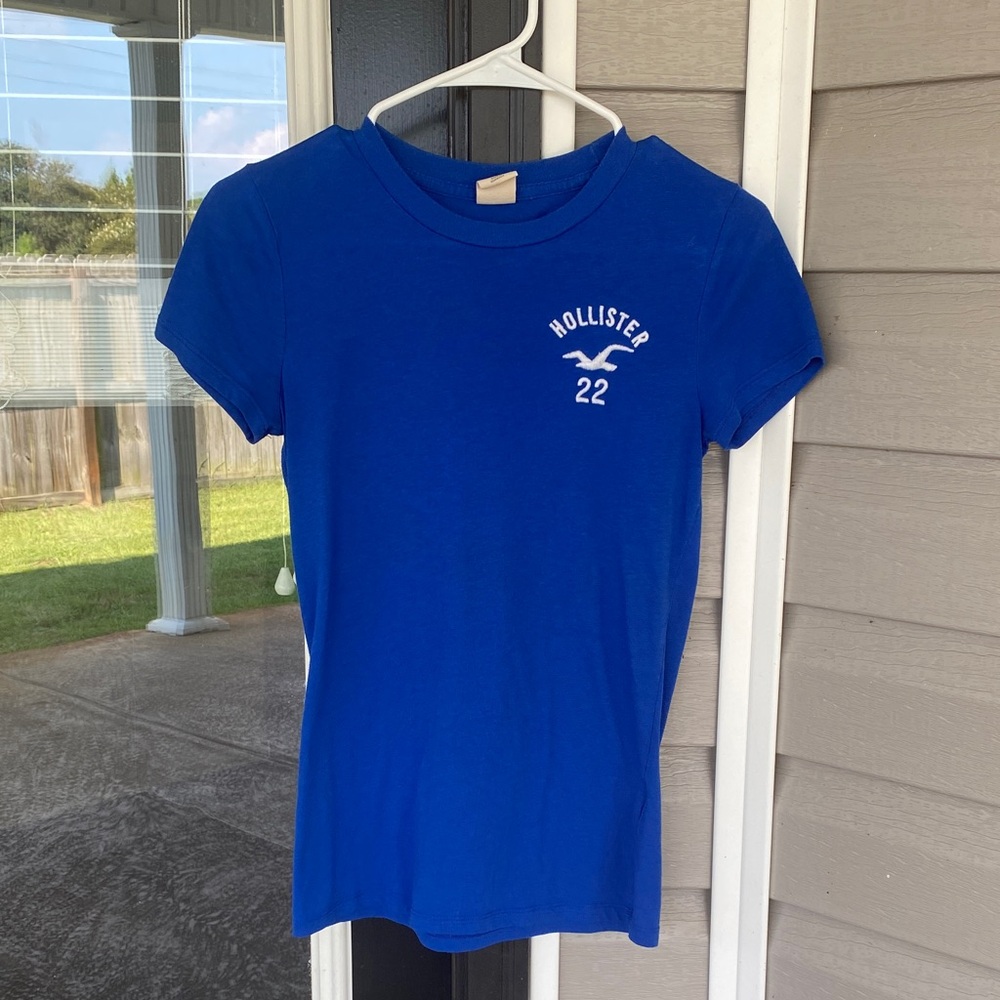 Hollister Royal Blue Tee with White Logo
